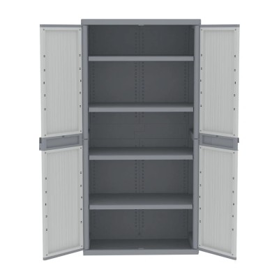 RS PRO 2 Door Polypropylene Floor Standing Storage Cabinet 1.8 m Height, 897 mm Width, 537 mm Depth 838-6576