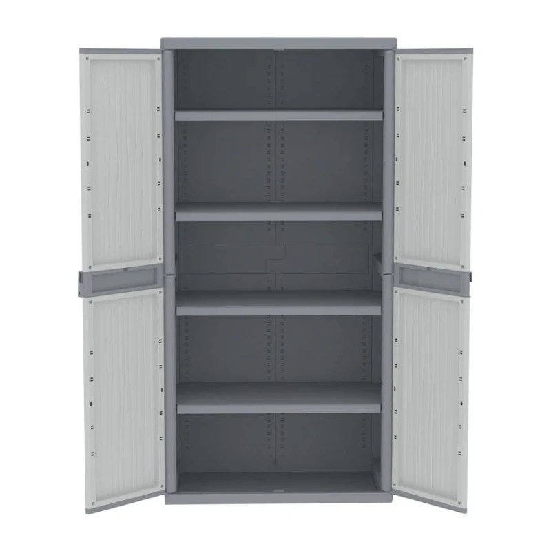 RS PRO 2 Door Polypropylene Floor Standing Storage Cabinet 1.8 m Height, 897 mm Width, 537 mm Depth 838-6576