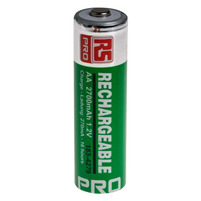 RS PRO Nickel Metal Hydride Rechargeable AA Battery 2.7 Ah 1.2 V Pack of 4 183-4279