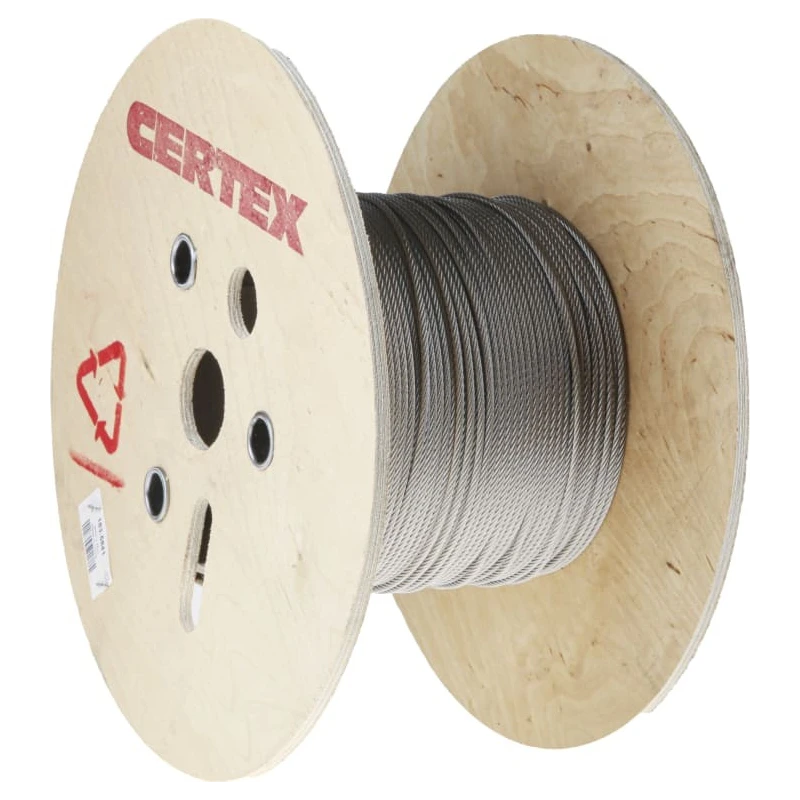RS PRO Stainless Steel Wire Rope 75 m Length Safe Working Load 100 kg Model 183-5841
