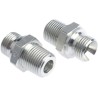 Parker Hydraulic Straight Threaded Adapter Male R, 60°, Steel, Zinc Plated, 0.5 in Hose ID 8F3MK4S