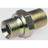 Parker Hydraulic Straight Threaded Adapter Male R, 60°, Steel, Zinc Plated, 1 in Hose ID, K4 Series 16F3MK4S