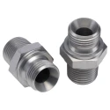 Parker Hydraulic Straight Threaded Adapter Male 60° Steel Zinc Plated 0.5 in Hose ID 8-8F3MK4S