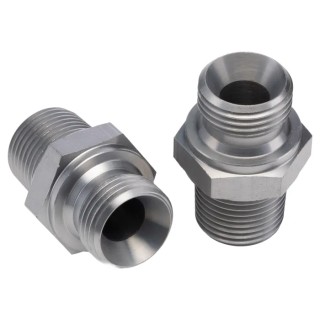 Parker Hydraulic Straight Threaded Adapter Male 60° Steel Zinc Plated 0.5 in Hose ID 8-8F3MK4S
