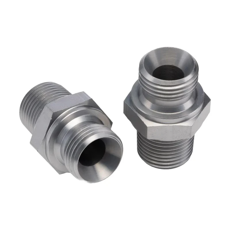 Parker Hydraulic Straight Threaded Adapter Male 60° Steel Zinc Plated 0.5 in Hose ID 8-8F3MK4S