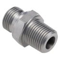 Parker Hydraulic Straight Threaded Adapter Male 60° Steel Zinc Plated 0.5 in Hose ID 8-8F3MK4S