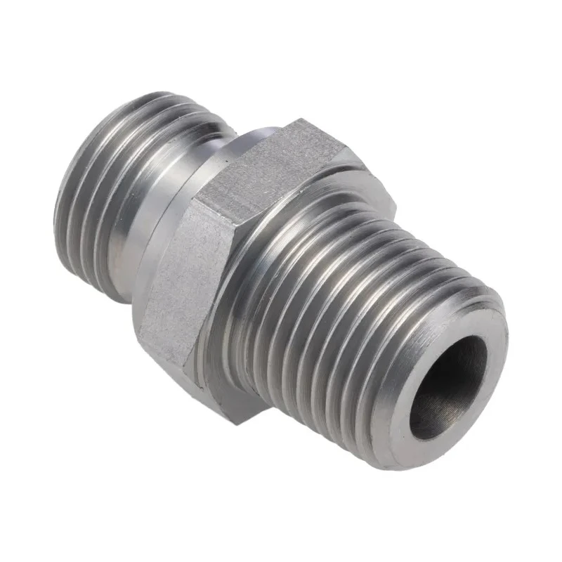 Parker Hydraulic Straight Threaded Adapter Male 60° Steel Zinc Plated 0.5 in Hose ID 8-8F3MK4S