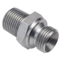 Parker Hydraulic Straight Threaded Adapter Male 60° Steel Zinc Plated 0.5 in Hose ID 8-8F3MK4S