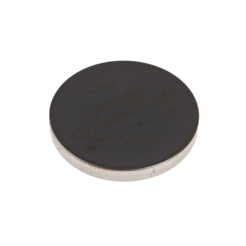 RS PRO CR1632 Button Battery, Lithium Manganese Dioxide Chemistry, 3 V, 16 mm Diameter, 120 mAh Capacity, Pack of 5 183-4298