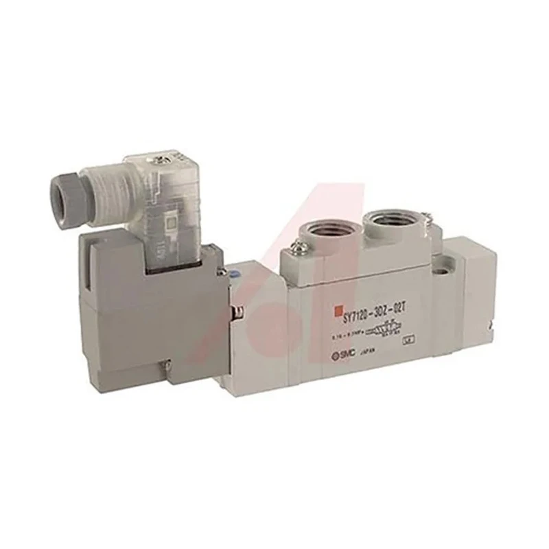 SMC Pneumatic Solenoid/Pilot-Operated Control Valve, 5-Port One-Touch Fitting, NPTF 1/4, 110V AC, Die Cast Aluminium SY7000
