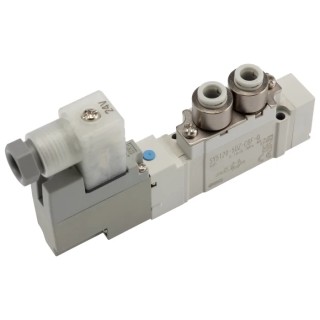 SMC Pneumatic Solenoid Valve 24V DC, 0.7 MPa Max Pressure, 2527 L/min Flow Rate, Die Cast Aluminium Body SY5000