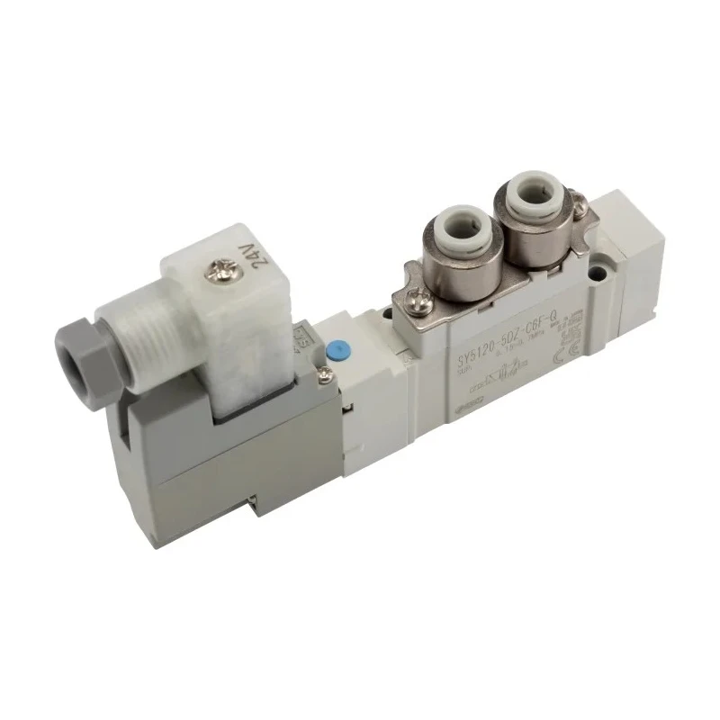 SMC Pneumatic Solenoid Valve 24V DC, 0.7 MPa Max Pressure, 2527 L/min Flow Rate, Die Cast Aluminium Body SY5000