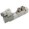 SMC Pneumatic Solenoid Valve 24V DC, 0.7 MPa Max Pressure, 2527 L/min Flow Rate, Die Cast Aluminium Body SY5000