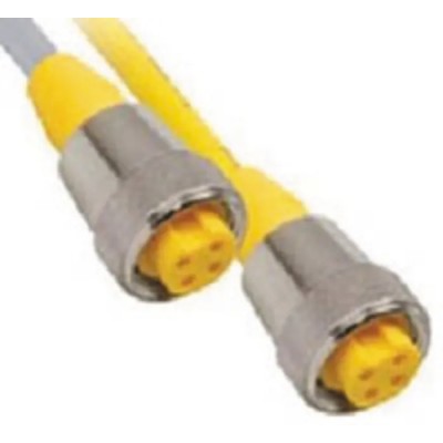 Turck Female 4 Way Straight to Unterminated Sensor Actuator Cable 600V Polyurethane Jacket 4 m RKM 40-4M