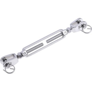 RS PRO Stainless Steel Jaw to Jaw Rigging Screw M5 Thread, Electro Polished Finish, Closed Length 130 mm, Open 183-5942