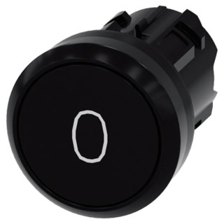 Siemens SIRIUS ACT 3SU10 Series Black Momentary Push Button Head 22mm Cutout IP66 IP67 IP69K 3SU1000-0AB10-0AD0