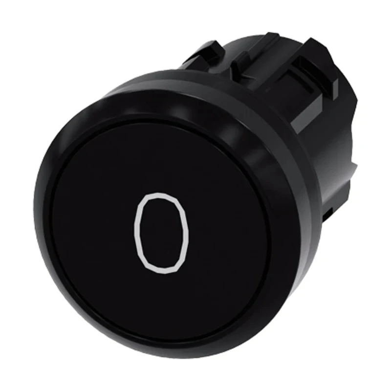 Siemens SIRIUS ACT 3SU10 Series Black Momentary Push Button Head 22mm Cutout IP66 IP67 IP69K 3SU1000-0AB10-0AD0