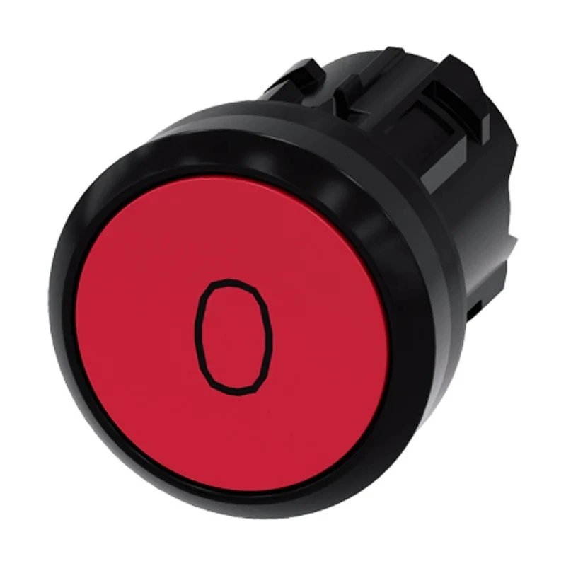 Siemens SIRIUS ACT 3SU10 Series Red Momentary Push Button Head, 22 mm Cutout, IP66 IP69K IP67 3SU1000-0AB20-0AD0