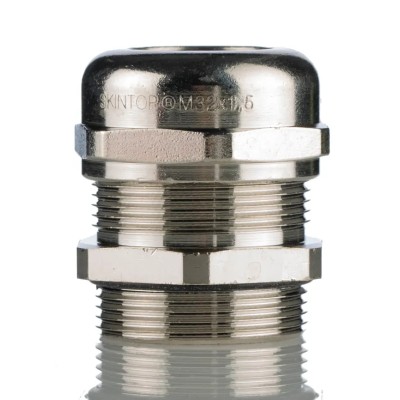 Lapp SKINTOP MS-SC Series EMC Cable Gland M32 Thread, Nickel-Plated Brass, 11 to 21mm Cable Diameter 53112650