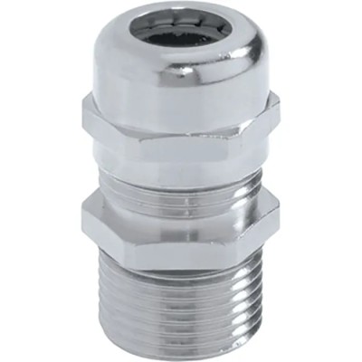 Lapp SKINTOP MS-SC Series 25 EMC Cable Gland Kit, Thread Size M25, Nickel-Plated Brass, IP68, Germany 53112640