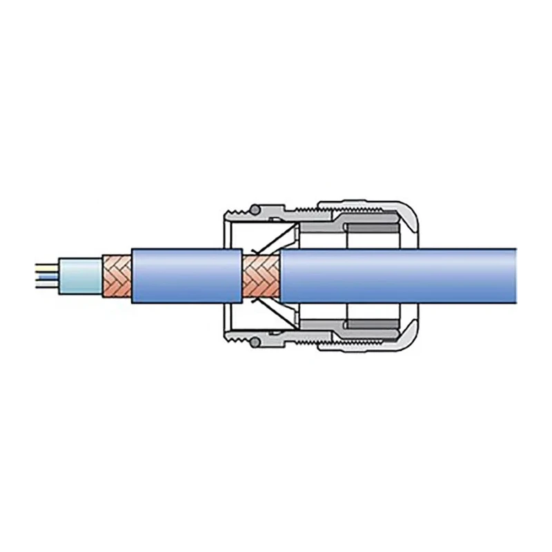 Lapp SKINTOP MS-SC Series EMC Cable Gland, Nickel-Plated Brass, M40 Thread Size 19-29 mm Cable Diameter, Model 53112660