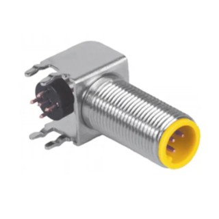 Turck Circular Connector M12 Socket 5 Contacts PCB Mount Right Angle Male IP68 WFS 4.5-PCB