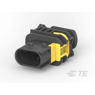 TE Connectivity HDSCS Automotive Connector Female Black Plug-in 2 Way Crimp Termination 40A Current 1-1703839-1