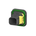 TE Connectivity HDSCS Automotive Connector Female Black Flange 4 Way Crimp Termination 1-1703808-1