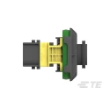 TE Connectivity HDSCS Automotive Connector Female Black Flange 4 Way Crimp Termination 1-1703808-1