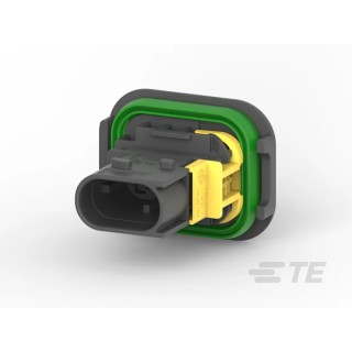 TE Connectivity HDSCS Automotive Connector Female Black Flange 2 Way Crimp Termination 40A 1-1703841-1