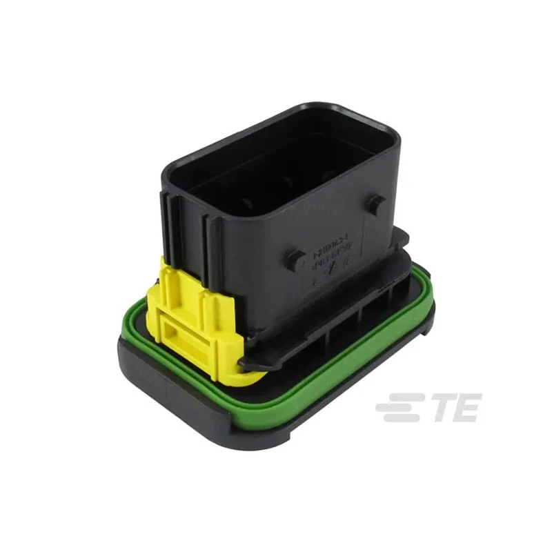 TE Connectivity LEAVYSEAL Automotive Connector Female Black Flange 21 Way Crimp Termination 1-2112162-1