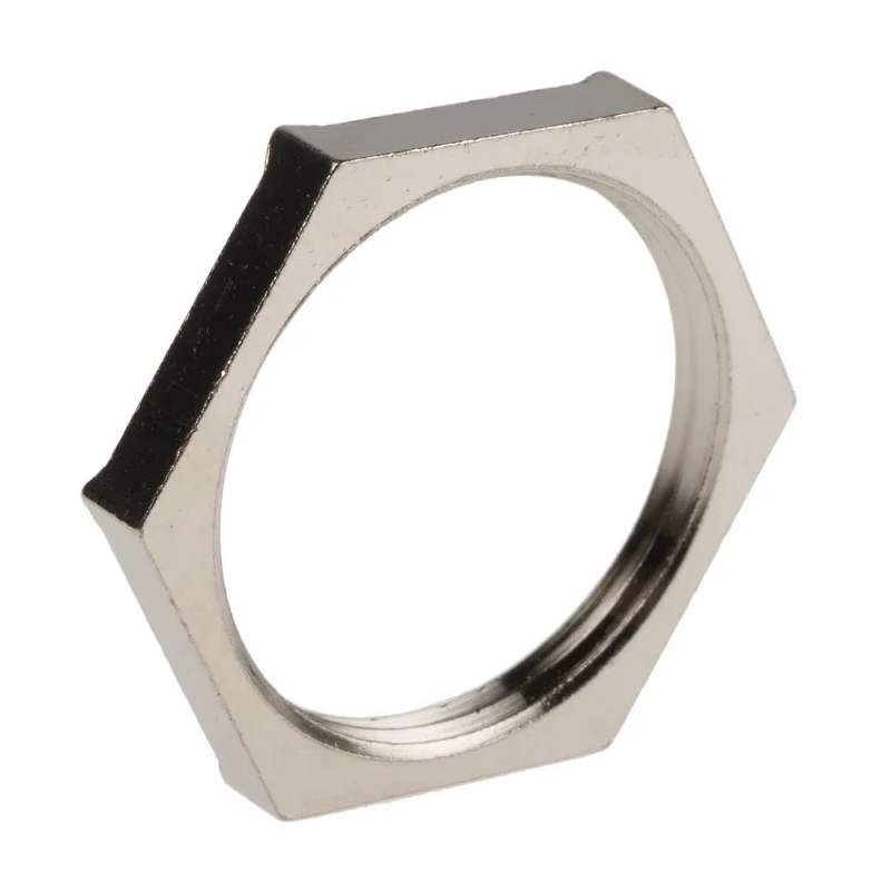 Lapp Silver Nickel Plated Brass Cable Gland Locknut PG21 Thread 