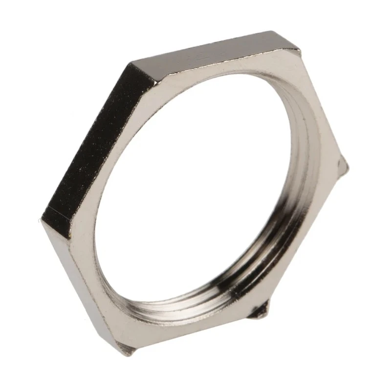 Lapp Silver Nickel Plated Brass Cable Gland Locknut PG21 Thread 
