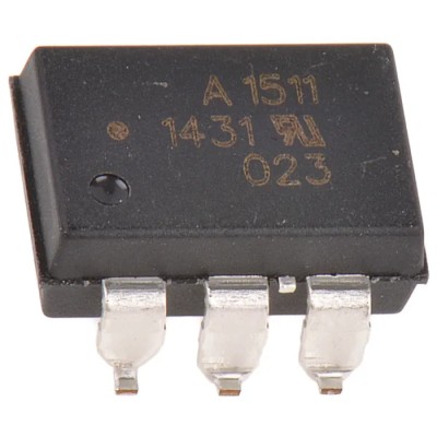 Broadcom Solid State Relay ASSR-1511-301E, 1 A Load Current, 60 V Load Voltage, Surface Mount, 0.8V Control