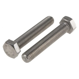 RS PRO Stainless Steel Hex Bolt M12 x 70 mm DIN 933 316 A4 Corrosion Resistant 183-9168