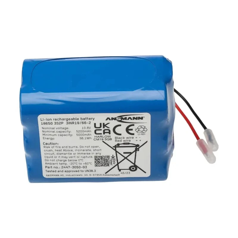 Ansmann 10.8 V Lithium-ion Rechargeable Battery Pack 6 Cells 5.2 Ah 2447-3050-520