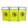 RS PRO Yellow Grey Polyvinyl Chloride Folding Safety Barrier 1.7m Width 1m Height 26mm Diameter 840-0584