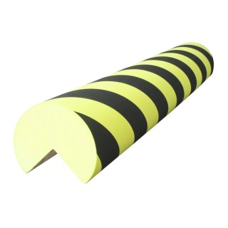 RS PRO Black and Yellow Cylindrical EVA Impact Protector 1 m Length x 150 mm Diameter 15 mm Width 840-0590