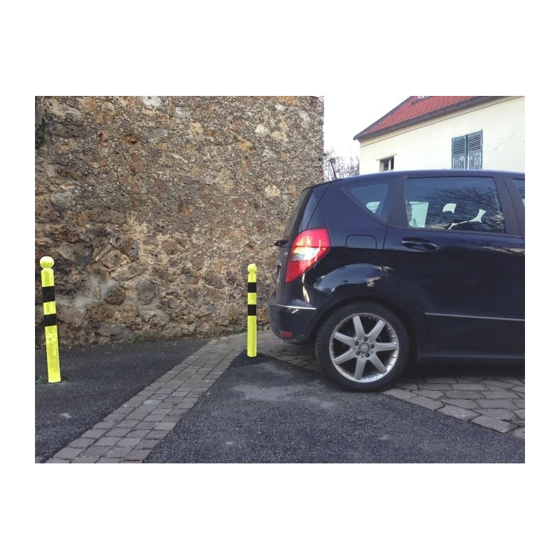 RS PRO Black, Yellow Polyurethane Impact Protector Post Column 100 mm Diameter 200 mm Width 800 mm Height 840-0641