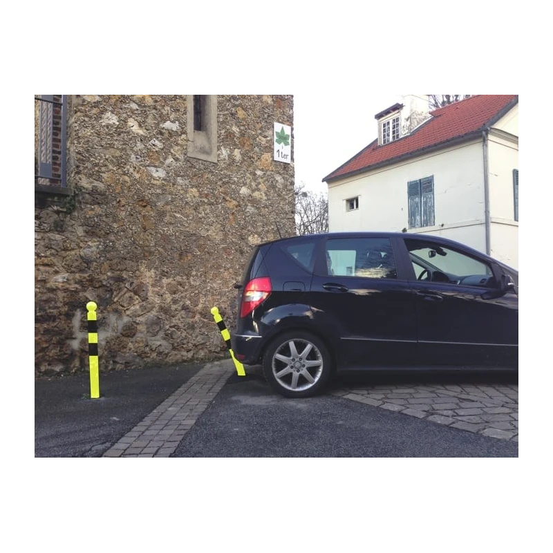 RS PRO Black, Yellow Polyurethane Impact Protector Post Column 100 mm Diameter 200 mm Width 800 mm Height 840-0641