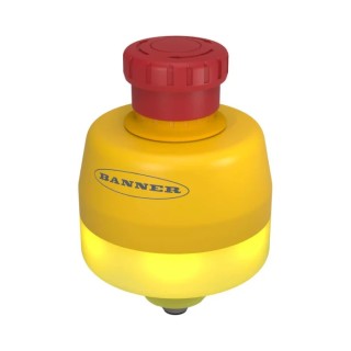 Banner SSA-EB Series Twist Release Illuminated Emergency Stop Push Button, Panel Mount, 30 mm Cutout, 1 NO/1 NC, IP65 