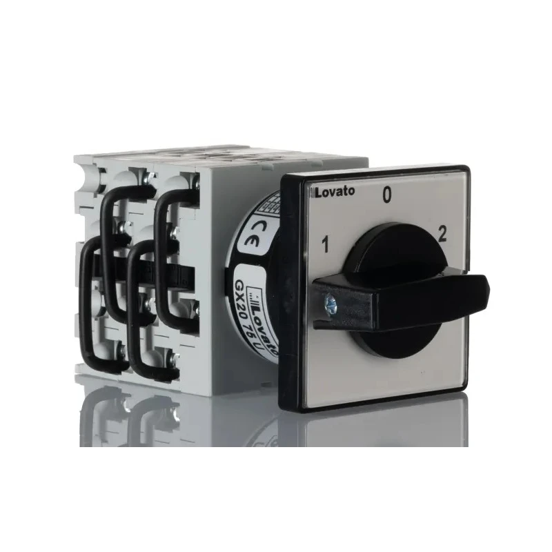 Lovato Electric Cam Switch 3 Position 60°, Knob Actuator, 20 A, 690 V GX2075U