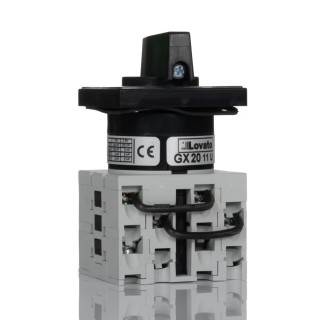 Lovato Electric Cam Switch 3 Position 60 °, Knob Actuator 20 A GX2011U