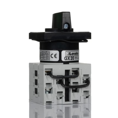Lovato Electric Cam Switch 3 Position 60 °, Knob Actuator 20 A GX2011U