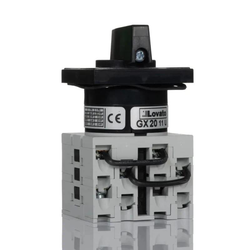 Lovato Electric Cam Switch 3 Position 60 °, Knob Actuator 20 A GX2011U