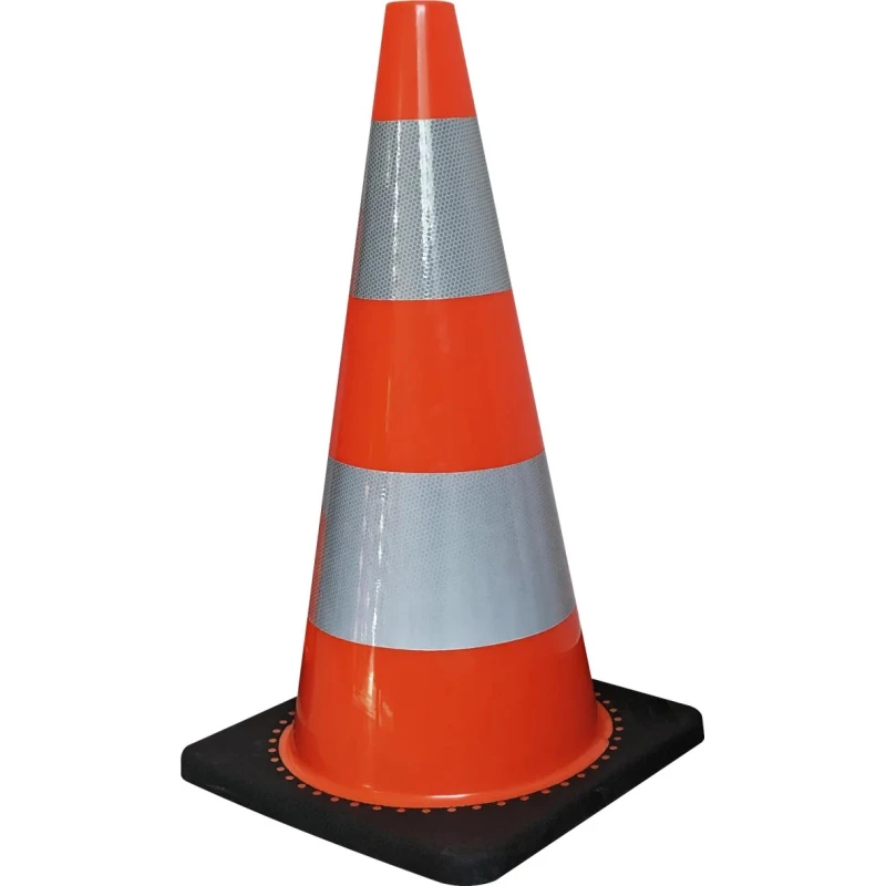 RS PRO Weighted Orange White 700 mm Polyvinyl Chloride Traffic Cone 840-0647