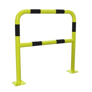 RS PRO Steel Safety Barrier Yellow Black 1m Height 1.5m Width 40mm Diameter Fixation Plates 840-0638