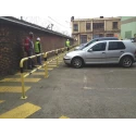 RS PRO Steel Safety Barrier Yellow Black 1m Height 1.5m Width 40mm Diameter Fixation Plates 840-0638