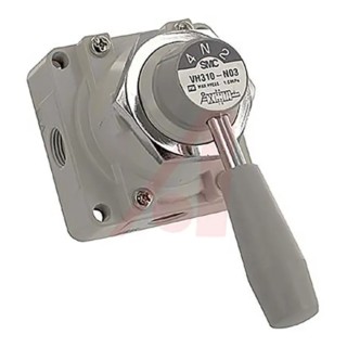 SMC Lever Pneumatic Manual Control Valve VH300 Series 3/8 in NPT 4 Ports 1 MPa 4537 L/min Die Cast Aluminium
