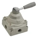 SMC Lever Pneumatic Manual Control Valve VH400 Series, 1/2 in NPT Port Size, Die Cast Aluminium Body 
